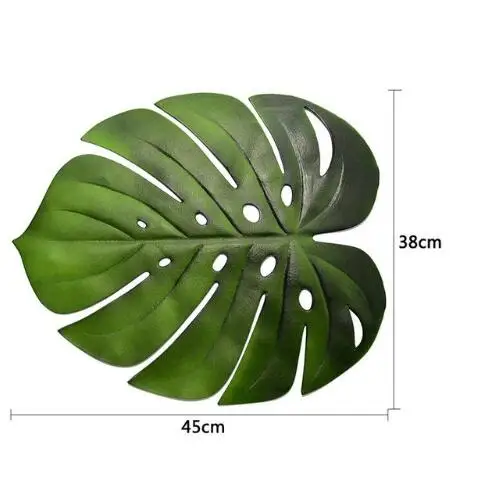 CFen A's украшения для вечеринки в гавайском стиле EVA лист салфетки обеденный стол коврики для пикника Водонепроницаемый диск pad 1 шт - Цвет: Leaf 5