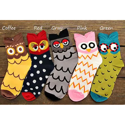 Модные женские мягкие милые носки с изображением мультяшных животных, 5 цветов, хлопковые зимние носки, 1 пара