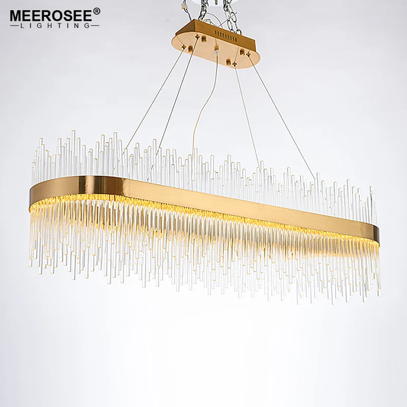 Modern LED Pendant Light Crystal rods Hanging Lamp for Dinning room