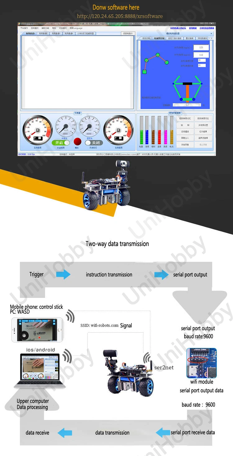 Wifi Robot STM32 Self-Balancing Smart Roly Robot Car Wifi Video Module APP Control Finished Version (2)