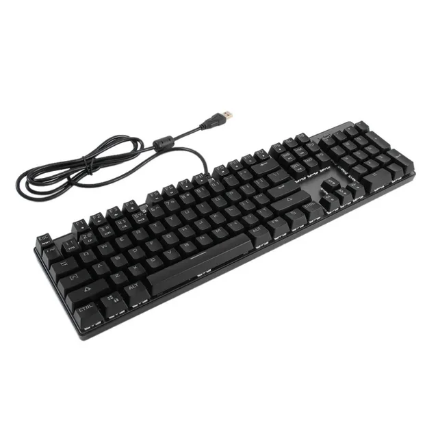 Best Offers 9 LED Light New E-sport Gaming Keyboard Black Switch Mechanical  Keyboard 104 Keys For PC laptop