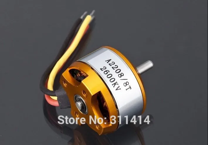 Бесщеточный мотор Outrunner 1peice XXD A 2208 A2208 2600KV 8T с креплением для радиоуправляемого