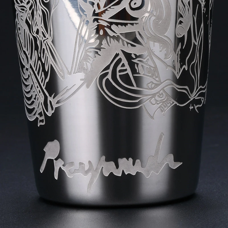 Tanie 550 ml 850 ml kreatywny grawerowanie Shaker 304 Shaker do koktajli ze stali nierdzewnej Bar Shaker Shaker boston narzędzie barowe