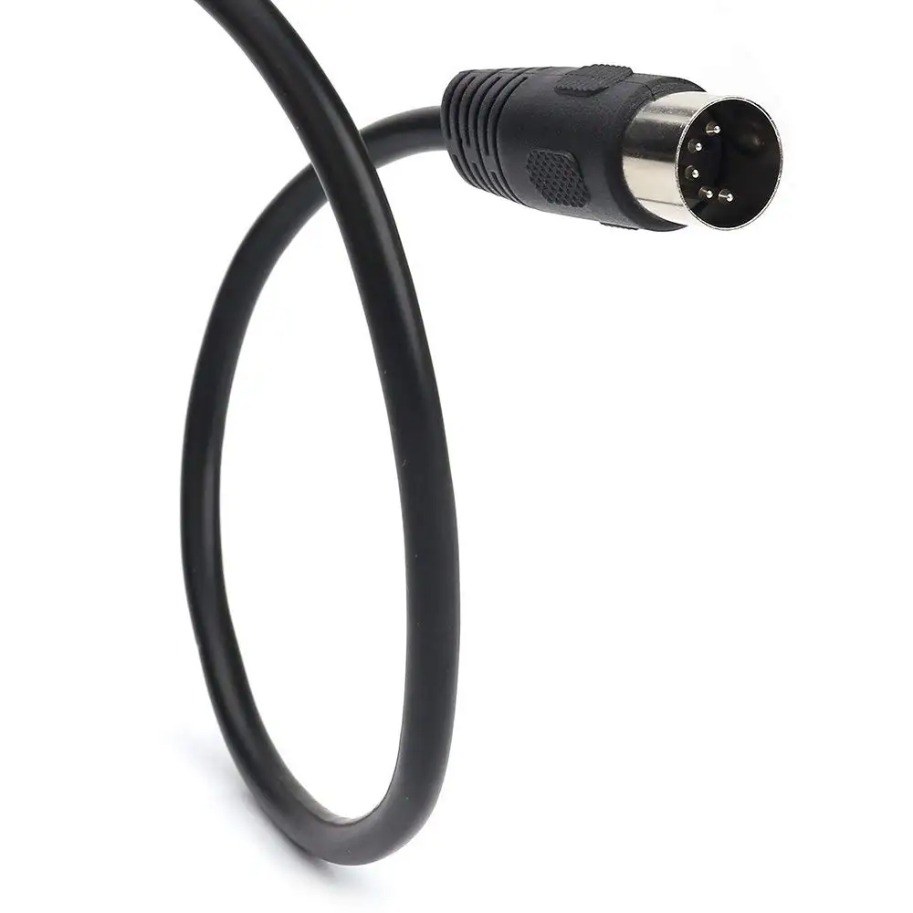 MIDI Cable, 5 Pin DIN Plug Male to 2 Dual DIN Female SmartPhone AUX Headphone Stereo Jack Adapter Y Splitter Extension Cable