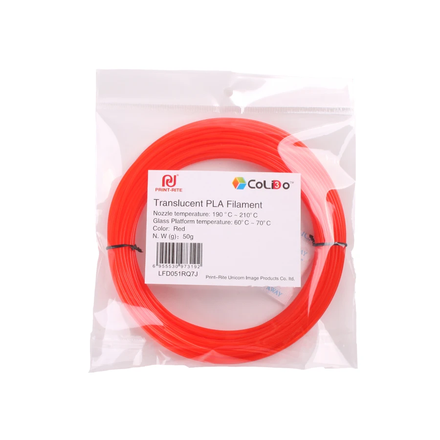 CoLiDo 3D Printer and Pen Filament 50G,Translucent Red CoLiDo 3D Printer and Pen Filament 50G,Translucent Red