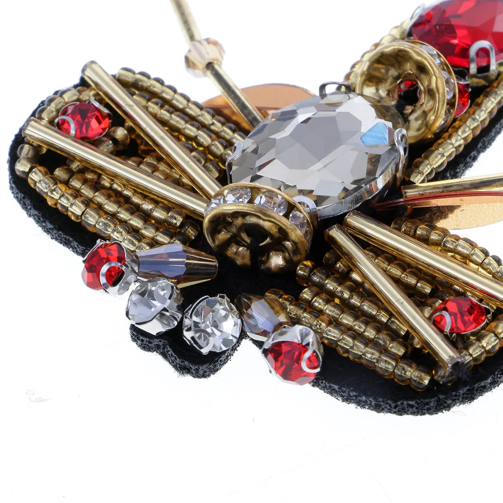 New Hot 3D Bee Rhinestone Applique Beads Patch Sewing DIY Craft Scrapbooking Embellishment Sewing Bag Garment Xmas Gift Decor