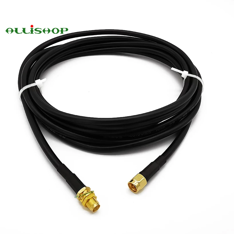 1-30 meters Low Loss Extension Antenna Cable RG58 SMA Male to SMA Female Connector Coaxial Pigtail For LTE 3G 4G LTE Ham ADS-B