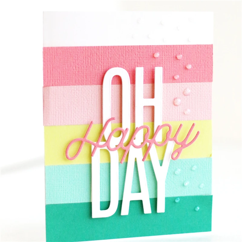 

Eastshape OH DAY Die Metal Cutting Dies Letter Rectangle for Card Making DIY Scrapbooking Album Paper Embossing Craft Die Cut