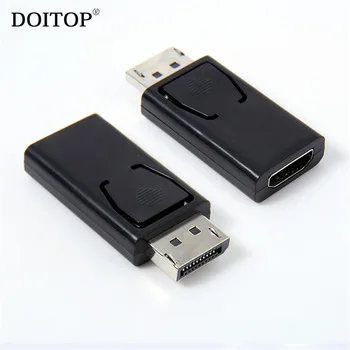 DOITOP HD 1080P Display Port DisplayPort DP Male to HDMI Female Converter DP Adapter DP/HDMI M/F Video Audio Connector for TV PC