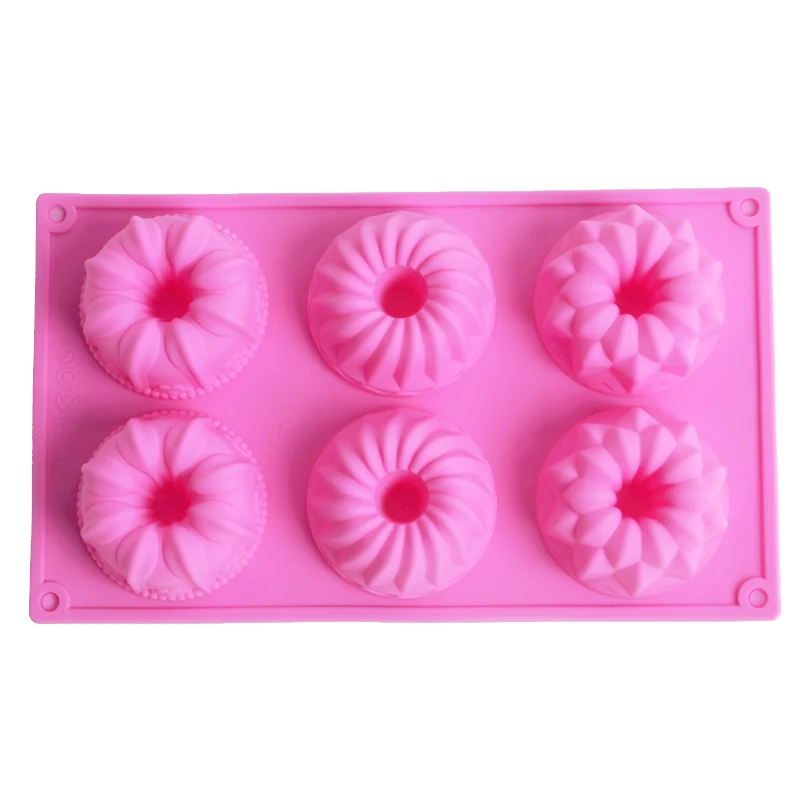 

Flower Silicone Soap Mold for Soap Making 6 Forms Chocolate Candy Molds Handmade Craft Cake Baking Tool