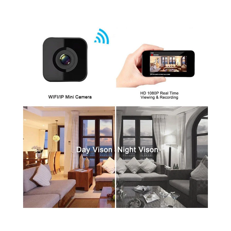 

Mini Camera HD 1080P Wireless IP Wifi Camera DV DVR Camcorder Sport Video Recorder Infrared Night Vision Motion Detection Cam