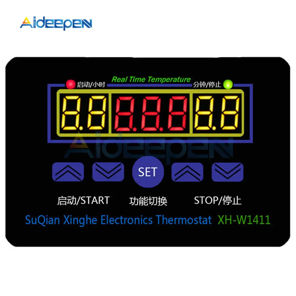 XH-W1411 LED Digital Temperature Controller AC 110V 220V 10A Thermostat Switch Thermometer Smart Temperature Regulator
XH-W1411 LED Digital Temperature Controller AC 110V 220V 10A Thermostat Switch Thermometer Smart Temperature Regulator