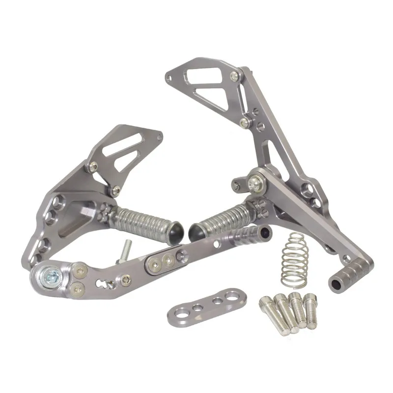 Waase мотоцикл Rider Racing Rearset задние наборы подножки колышки для Suzuki GSXR 600 750 2011 2012 2013 - Цвет: Gray