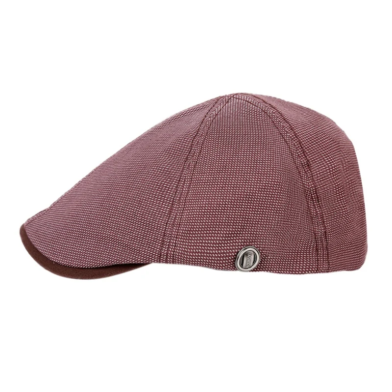 

High Quality Men Women Vintage Golf Caps Baker Peaked Hat Linen Cotton Retro Outdoors Golf Beret Flat Cap