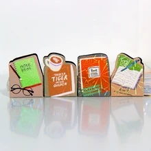 8 шт./компл. офисная телефонная гарнитура очки блокнот узор Лазерная Закладка на магните модные Закладки Лазерная Закладка