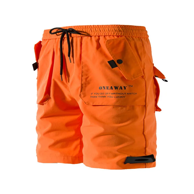 Модные мужские однотонные Лоскутные Комбинезоны с пуговицами и карманами, ветрозащитные комбинезоны, шорты, летняя мужская уличная одежда черного цвета, мягкая одежда