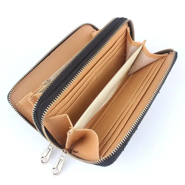 Синтетический кожаный бумажник женский кошелек, бумажник на молнии кредитный клатч для карт кошелек для кредитных карт