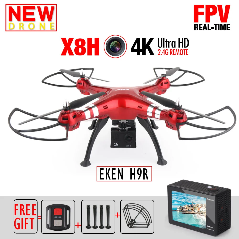 Buy Cheap NEW Syma X8HG RC Drone with 4K 1080P WIFI Camera 2.4G 6 Axis Dron RC Quadcopter Helicopter Fit H9R Camera VS MJX X102H X101 Toys