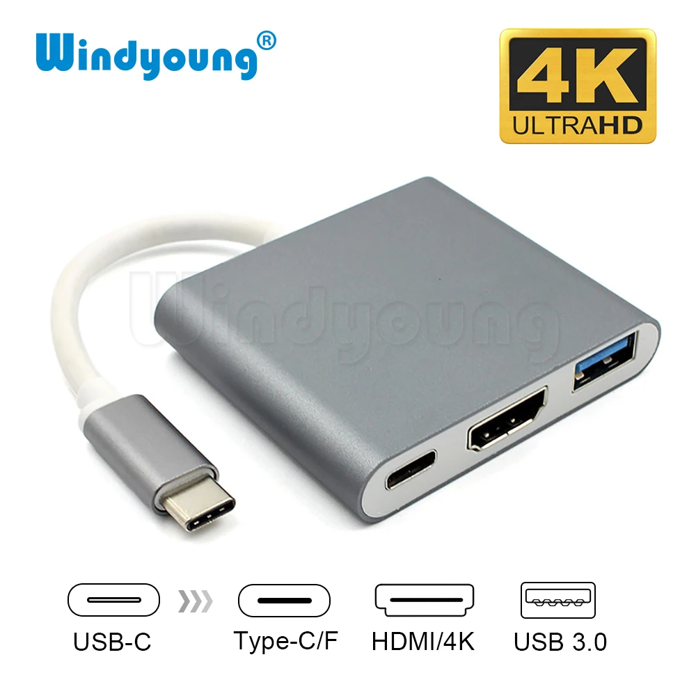 USB C концентратор к HDMI адаптер для Macbook Pro Thunderbolt 3 Type 0 порт 4K с USB-C доставка питания |