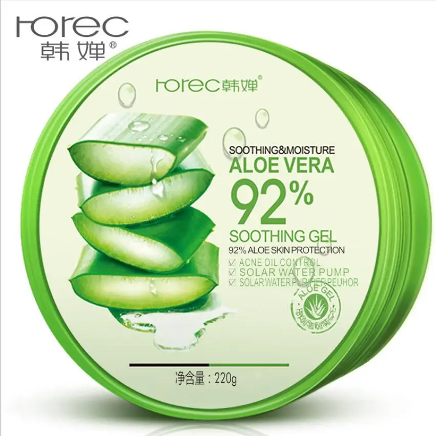 

220g 100% Pure Natural Aloe Vera Gel Smoothing Moisture Repair Cream Eliminate Edema Sunblock Face Mask