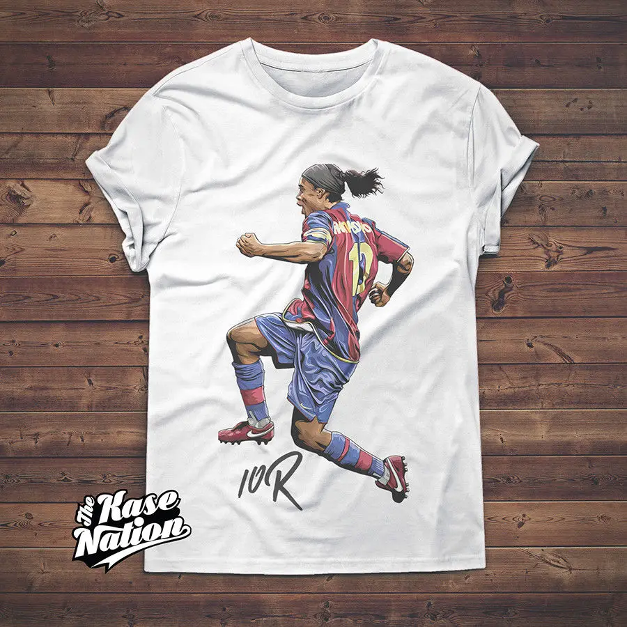 

Ronaldinho Premium Quality Illustrated T-Shirt ''R10"2019 Summer Men's Men High Quality Tees Nerd Tee Shirts Hoodies