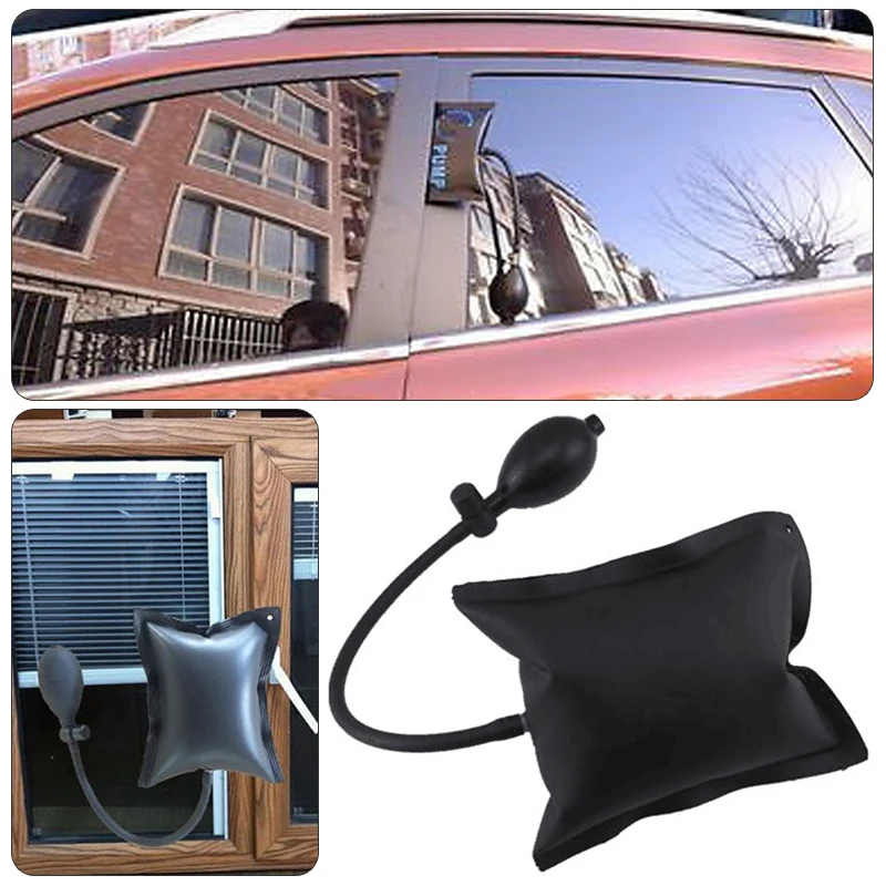 Black Car Window Door Pump Wedge Airbag Inflatable Open Entry Hand Repair Tool