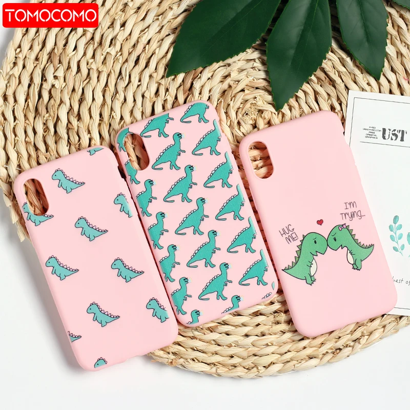 

Cute Cartoon Dinosaur Patterned Silicone Frosted Matte Soft Case Fundas Capas Cover For iPhone 11 Pro 5 5SE 7 7Plus 8 X XS Max