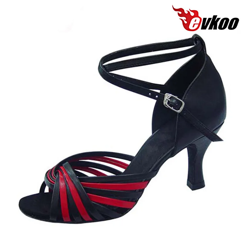 Evkoo танец шесть цветов латинские танцевальные туфли для женщин Сделано из высококачественного атласа 7 см Высота каблука Evkoo-035