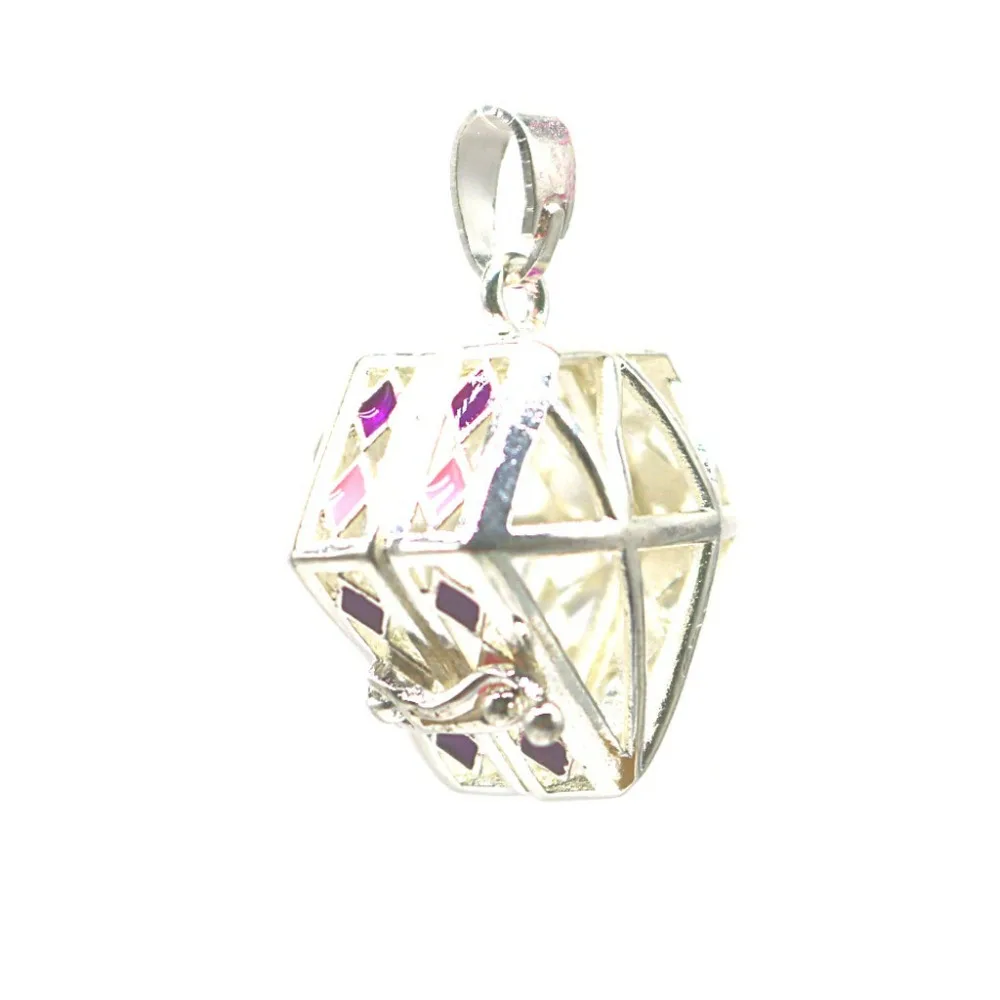 

Copper plating can open hollow necklace pendant small pendants DS010205