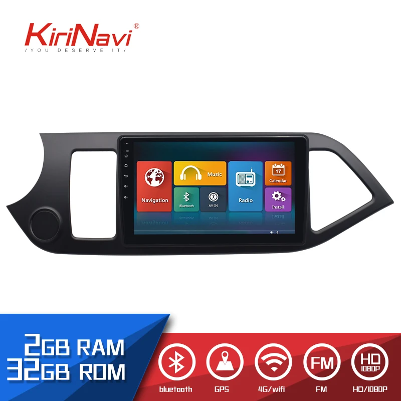

Kirinavi 2 Din Radio HD Touch screen for KIA Picanto 2011-2016 android car audio Auto dvd player multimedia system Bluetooth