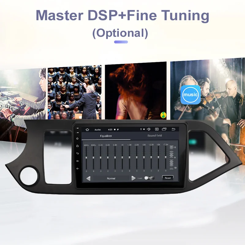 Cheap FUNROVER android 9.0 2.5D+IPS car dvd player For KIA Picanto Moring 2011-2017 radio gps navigation stereo multimedia DSP wifi BT 3