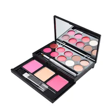 Набор для макияжа натуральная долговечная Палетка румян и пудры Румяна щека Макияж инструмент Румяна зеркало для макияжа Кисти косметические наборы