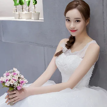 

Charming Vestidos De Novias Sweetheart Beaded Pearls Short Sleeve Puffy Princess Wedding Gown kakahu ahiahi