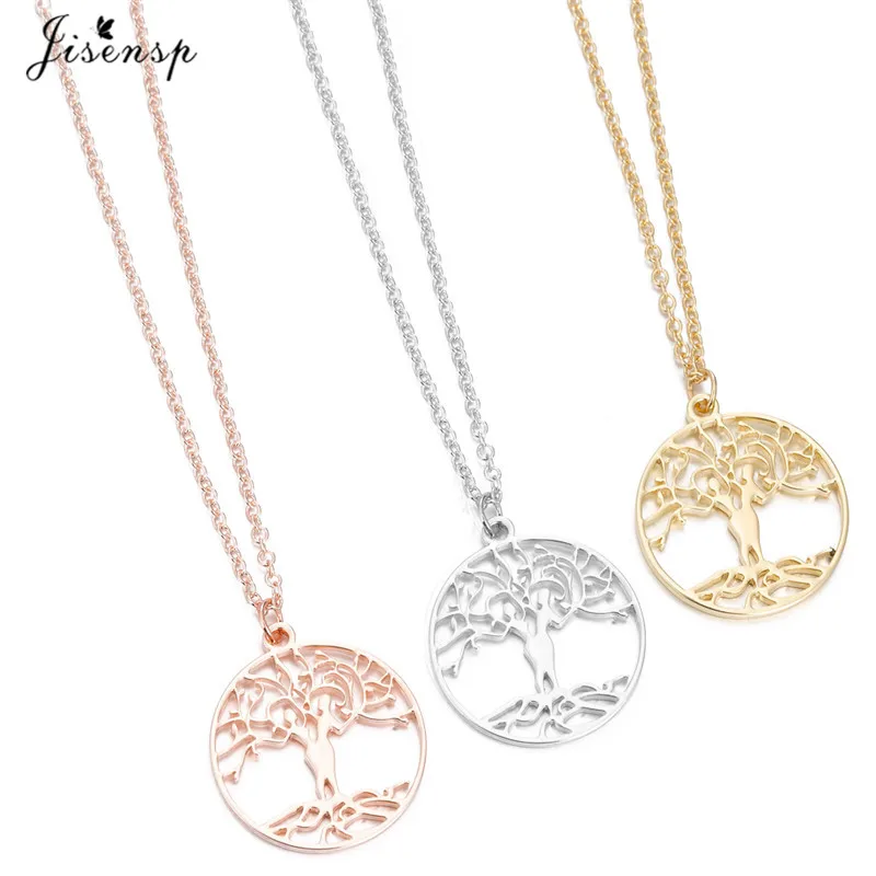 Couple Tree of Life Stainless Steel Statement Necklace_