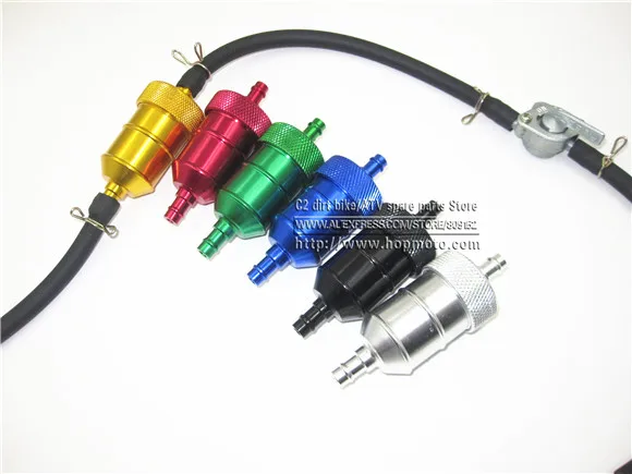 Aluminum Fuel filter Fuel Taps Clamp hose kit for motorcycle dirt bike Pit bike scooter General Oil filter Petcock Tank switch