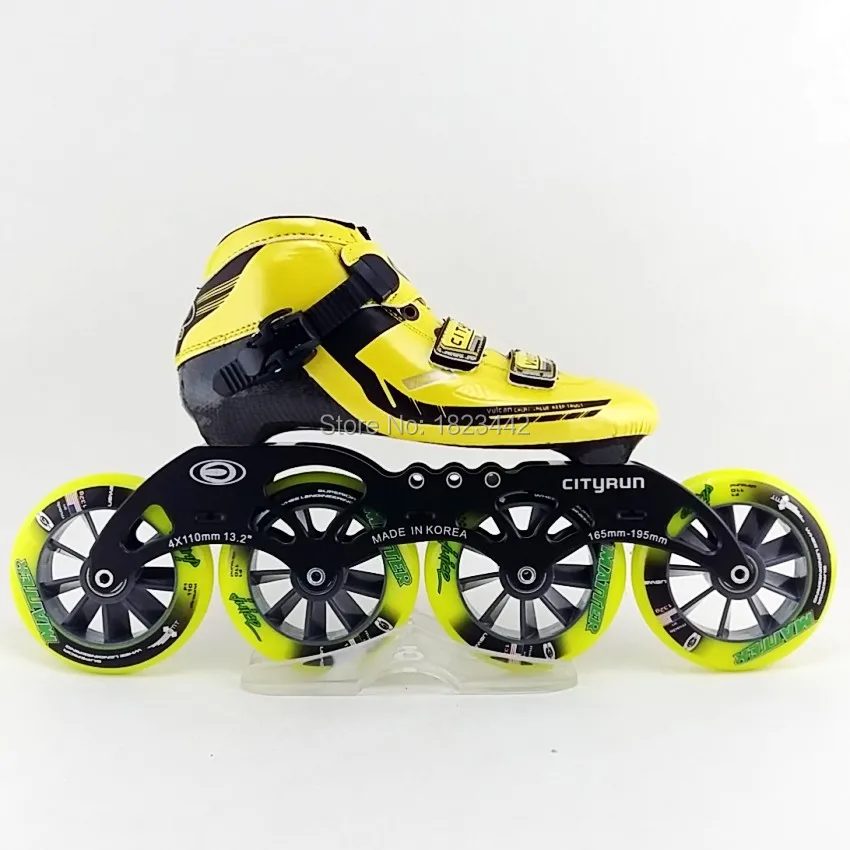 Новые углеродного волокна 4 колеса, роликовые коньки Inline роликовые коньки Скорость скейт обувь для Для женщин или человек Patins
