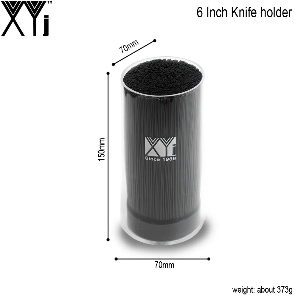 XYj держатель инструмента для керамического ножа из нержавеющей стали кухонный нож Инструменты блок Акрил+ PP многоцелевой нож подставка кухонный подарок - Цвет: Black 6 inch