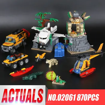 

City Series 02061 Exploration of Jungle Building Blocks Bricks DIY Model Set Compatible 60161 Educational Children Toys