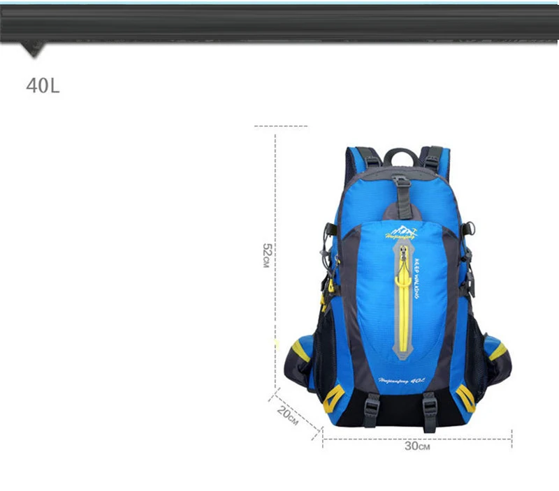 40L спортивная сумка для отдыха на открытом воздухе, рюкзак для путешествий, водонепроницаемый рюкзак для альпинизма, рюкзак для кемпинга, походный рюкзак для мужчин и женщин, походная сумка
