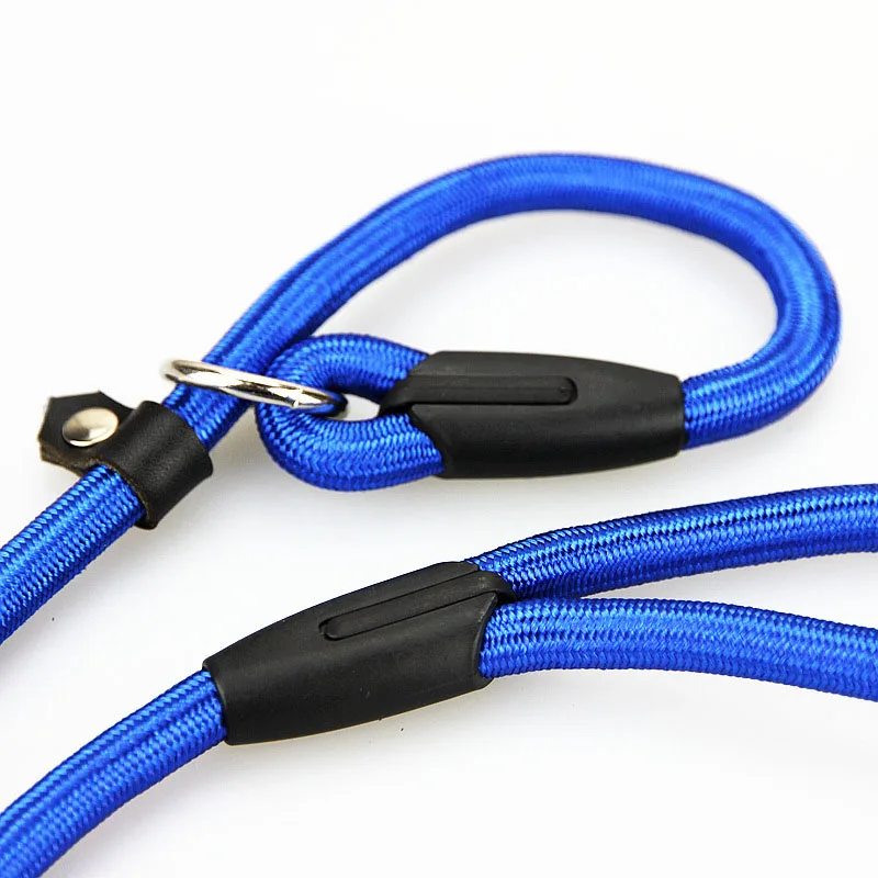 Pet Slip Lead Nylon Dog Rope Training Leash Collar Dog Whisperer Cesar Blue Red Black 0.8120cm 1.0120cm6