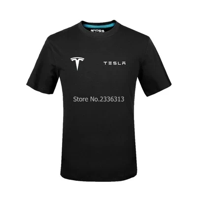 

men and women tooling short-sleeved 4S shop uniforms Tesla T-shirt custom car club will be a half-shirt T shirt