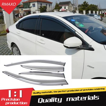 

For HONDA City Plastic Window Visor Vent Shades Sun Rain Deflector Guard For City Auto Accessories 4PCS/SET 2015-2018