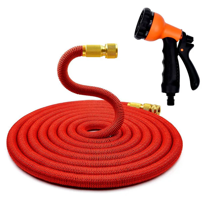 * 1 Set Multifunctional Expandable Garden Hose Water Hose With Sprayer EU US Latex Tube Magic Flexible Hoses 50FT 75FT 100FT