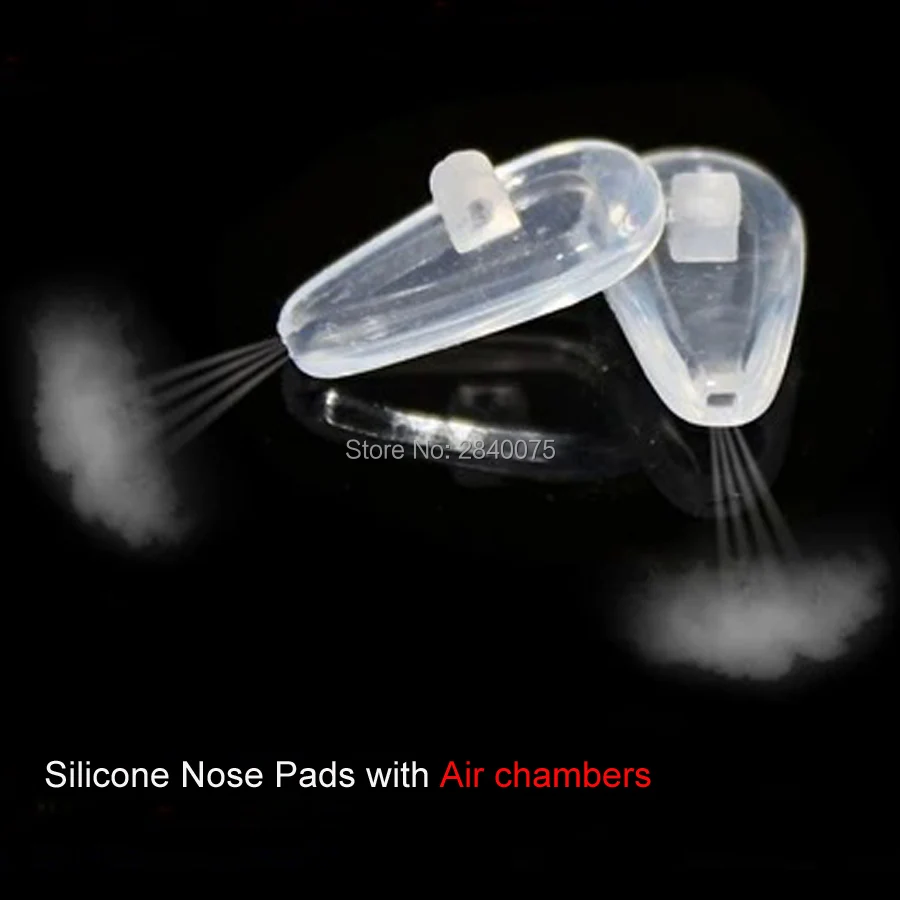 

100Pairs(200pcs)12mm 14mm super soft Air Chamber Silicone Nose Pads for optical Eyewear Glasses Accessories Screw-in Push-in