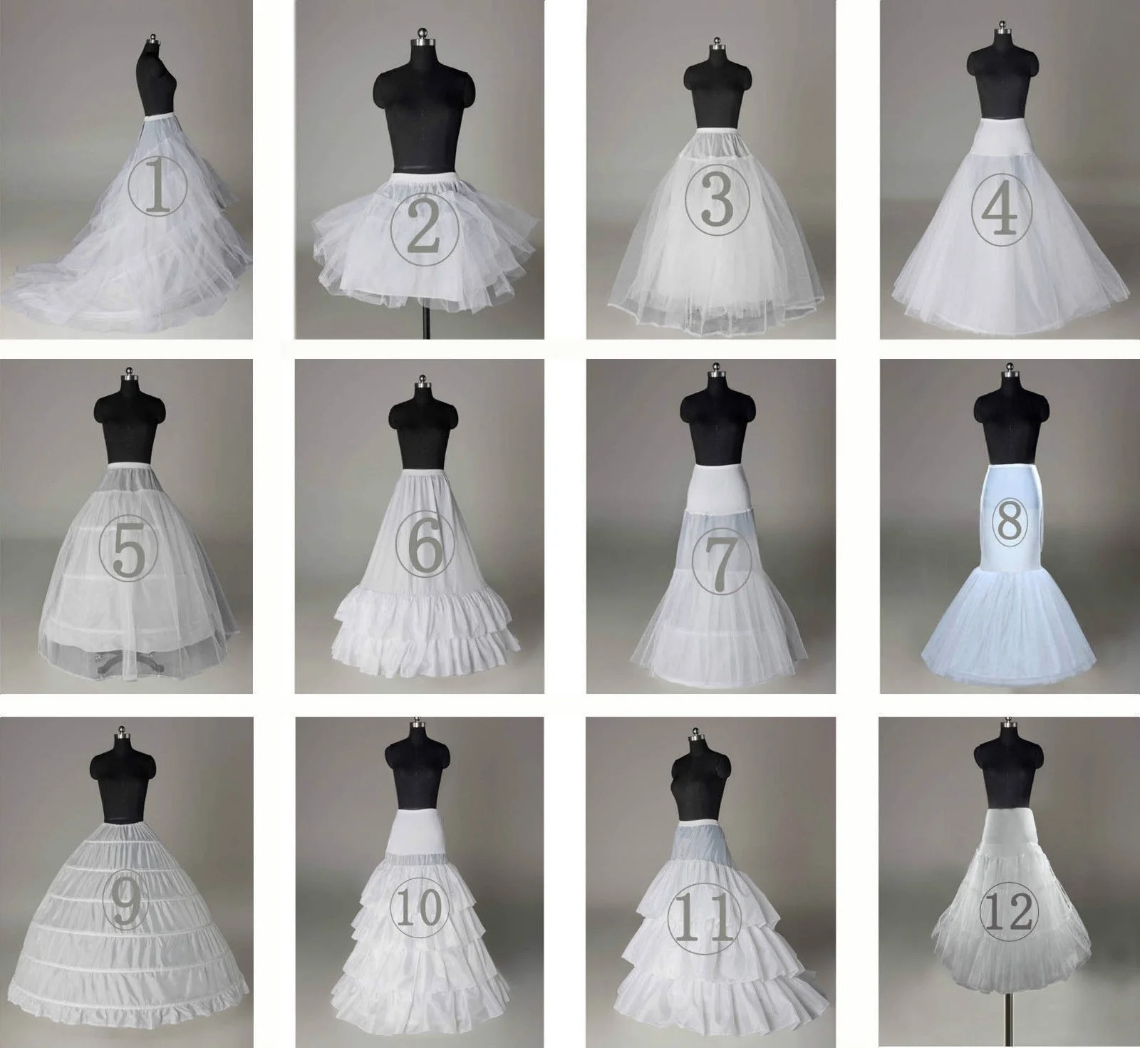 

New white net 3- 6 hoops wedding bridal petticoat underskirt slips crinoline