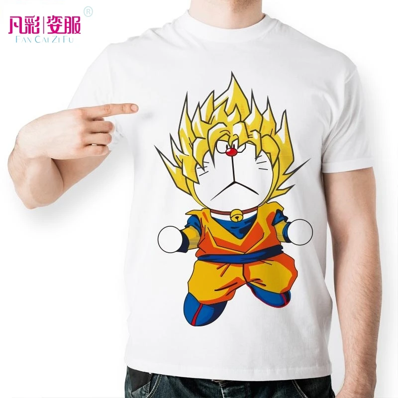 面白いドラえもんtシャツ超サイヤ人3フォームファッションtシャツドラゴンボールzノベルティtシャツプリントアニメユニセックスtシャツ Fashion Tees Tshirt Dragon Ballfashion Tshirt Aliexpress