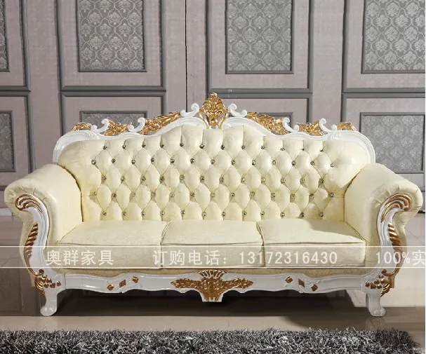 Королевская мебель классические секционные диваны из натуральной кожи B660