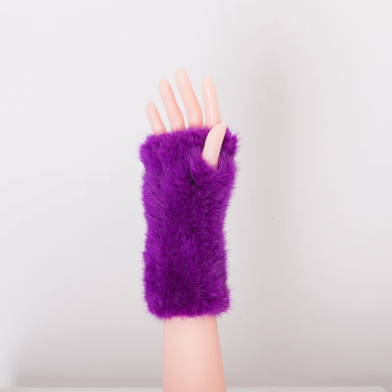 Luxury good quality Winter mink fur gloves for women Knitted Mink Fur Fingerless Genuine Gloves 2017 New Wome (17)