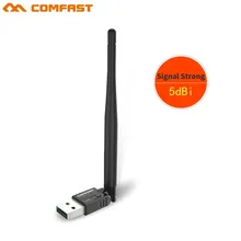 Comfast CF-WU755P 150 Мбит/с USB WiFi беспроводная сетевая карта RTL8188EUS 802,11 b/g/n LAN адаптер 5dbi Wi fi антенна адаптер wifi