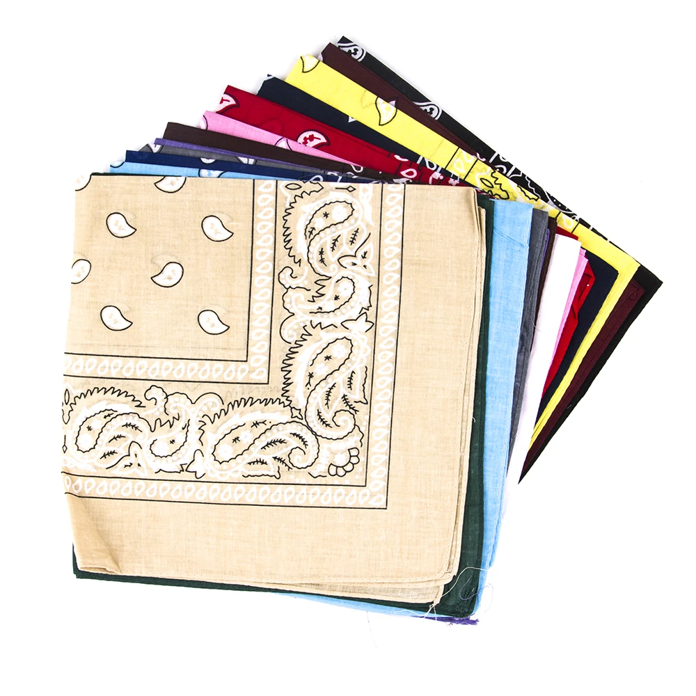 

New Unisex Fashion Vintage Paisley Bandana Head wrap Cotton Head Wrap Neck Scarf Wristband Handkerchief Pocket Towel